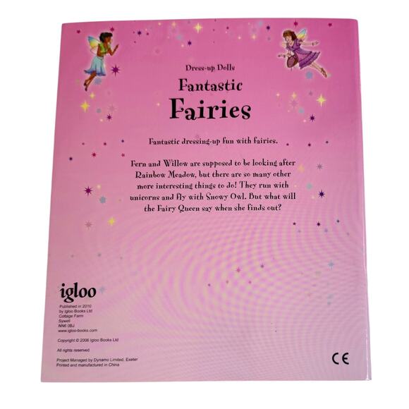 VTG Dress Up Cut Out PAPER DOLLS Fantastic Fairies Igloo BOOK 45 Clothes 2 Doll - Picture 4 of 8